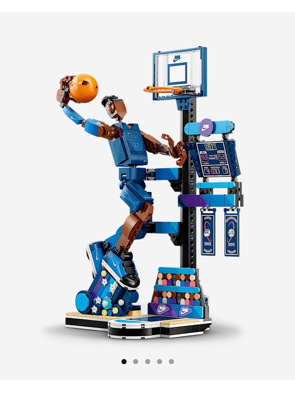 Nike Blue, Brown and Orange Basketball Robot Building Set